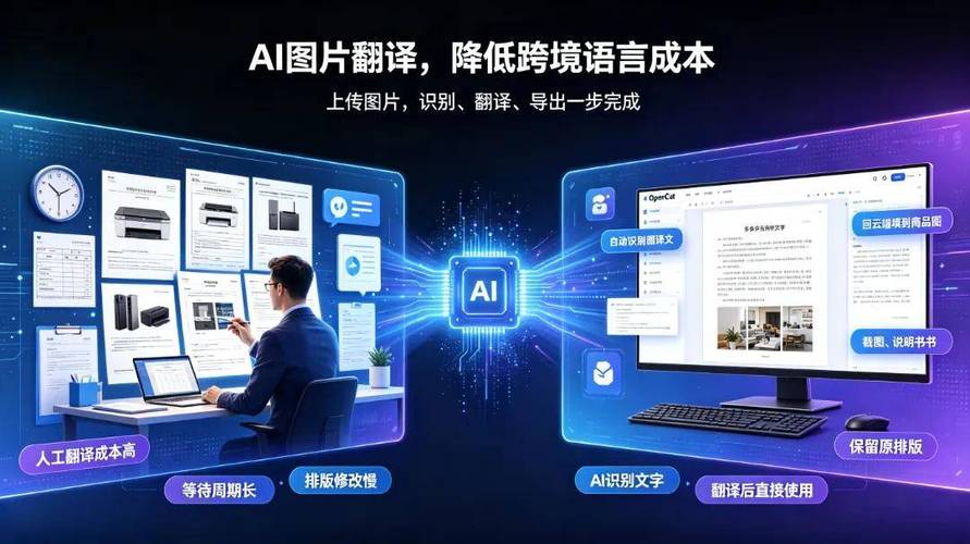 opencut丨跨境人常备技能,ai 图片翻译神器,翻译后直接使用!